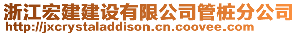 浙江宏建建設(shè)有限公司管樁分公司