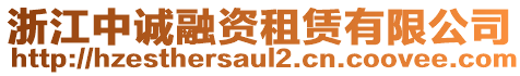 浙江中誠融資租賃有限公司