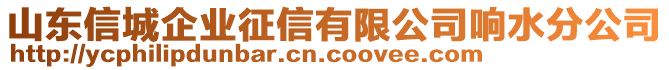 山東信城企業(yè)征信有限公司響水分公司