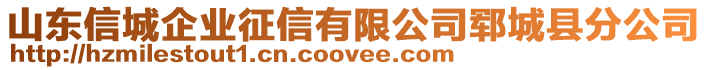 山東信城企業(yè)征信有限公司鄆城縣分公司