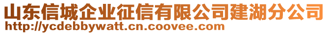 山東信城企業(yè)征信有限公司建湖分公司