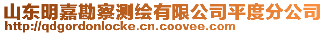 山東明嘉勘察測繪有限公司平度分公司