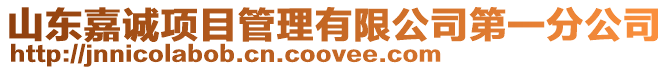 山東嘉誠(chéng)項(xiàng)目管理有限公司第一分公司
