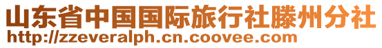 山東省中國(guó)國(guó)際旅行社滕州分社