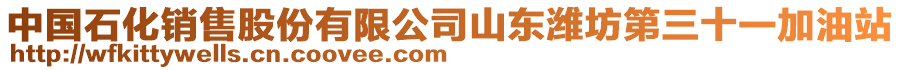 中國(guó)石化銷售股份有限公司山東濰坊第三十一加油站