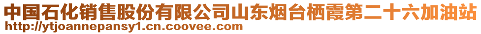 中國石化銷售股份有限公司山東煙臺棲霞第二十六加油站