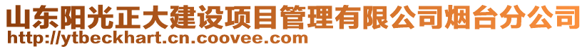 山東陽(yáng)光正大建設(shè)項(xiàng)目管理有限公司煙臺(tái)分公司