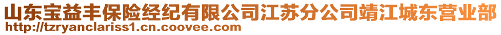 山東寶益豐保險(xiǎn)經(jīng)紀(jì)有限公司江蘇分公司靖江城東營(yíng)業(yè)部