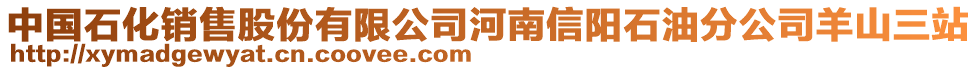 中國(guó)石化銷售股份有限公司河南信陽(yáng)石油分公司羊山三站