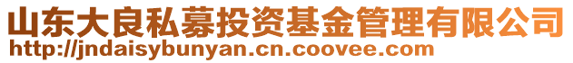 山東大良私募投資基金管理有限公司