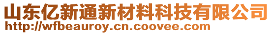 山东亿新通新材料科技有限公司