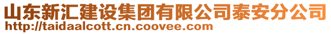 山東新匯建設集團有限公司泰安分公司
