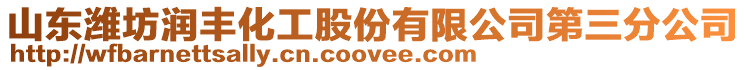 山東濰坊潤豐化工股份有限公司第三分公司