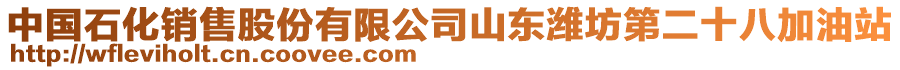 中國石化銷售股份有限公司山東濰坊第二十八加油站
