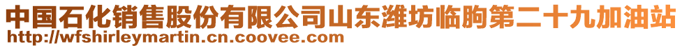 中國石化銷售股份有限公司山東濰坊臨朐第二十九加油站