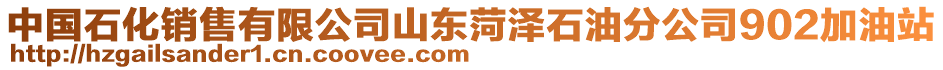 中國石化銷售有限公司山東菏澤石油分公司902加油站