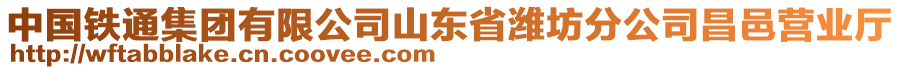 中國鐵通集團(tuán)有限公司山東省濰坊分公司昌邑營業(yè)廳