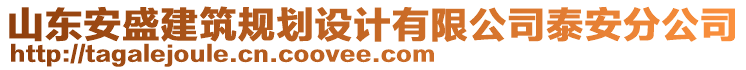 山東安盛建筑規(guī)劃設(shè)計(jì)有限公司泰安分公司