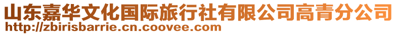 山東嘉華文化國際旅行社有限公司高青分公司