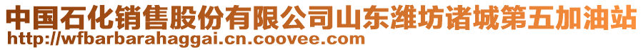中國石化銷售股份有限公司山東濰坊諸城第五加油站