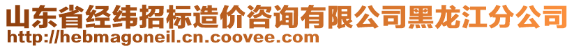 山東省經(jīng)緯招標(biāo)造價(jià)咨詢(xún)有限公司黑龍江分公司