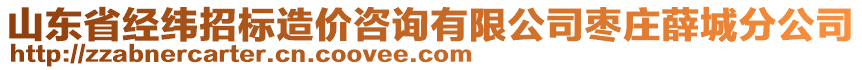 山東省經(jīng)緯招標(biāo)造價(jià)咨詢有限公司棗莊薛城分公司