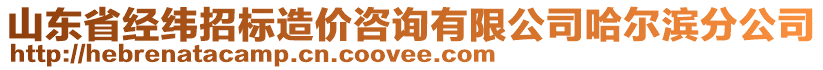 山東省經(jīng)緯招標(biāo)造價(jià)咨詢有限公司哈爾濱分公司