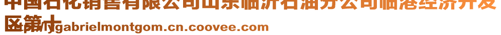 中國(guó)石化銷售有限公司山東臨沂石油分公司臨港經(jīng)濟(jì)開發(fā)
區(qū)第十