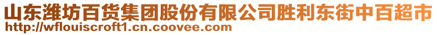 山東濰坊百貨集團(tuán)股份有限公司勝利東街中百超市