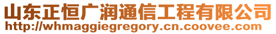 山東正恒廣潤(rùn)通信工程有限公司