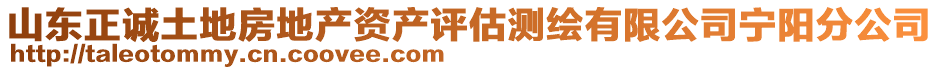 山東正誠土地房地產(chǎn)資產(chǎn)評估測繪有限公司寧陽分公司