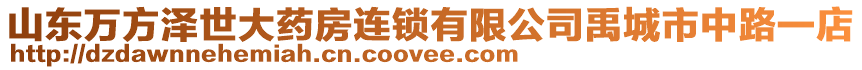 山東萬方澤世大藥房連鎖有限公司禹城市中路一店