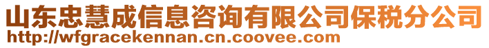 山東忠慧成信息咨詢有限公司保稅分公司