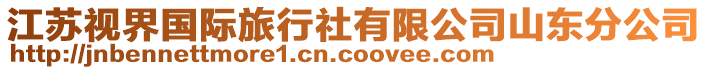 江蘇視界國際旅行社有限公司山東分公司