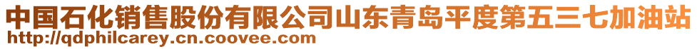 中國石化銷售股份有限公司山東青島平度第五三七加油站