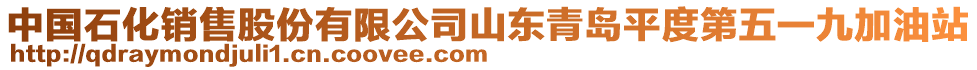 中國石化銷售股份有限公司山東青島平度第五一九加油站