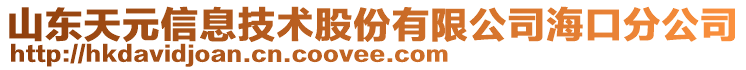 山東天元信息技術(shù)股份有限公司?？诜止? style=