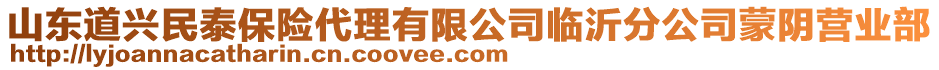 山東道興民泰保險代理有限公司臨沂分公司蒙陰營業(yè)部