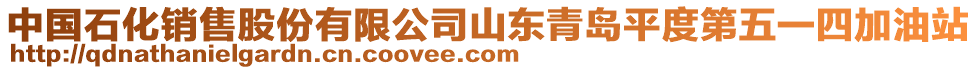 中國石化銷售股份有限公司山東青島平度第五一四加油站