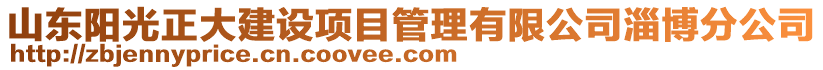 山東陽(yáng)光正大建設(shè)項(xiàng)目管理有限公司淄博分公司