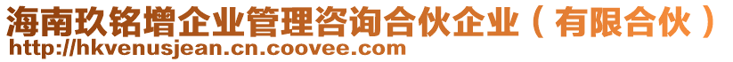 海南玖銘增企業管理咨詢合伙企業（有限合伙）