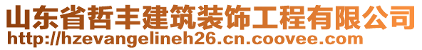 山東省哲豐建筑裝飾工程有限公司