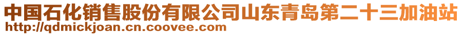 中國(guó)石化銷售股份有限公司山東青島第二十三加油站