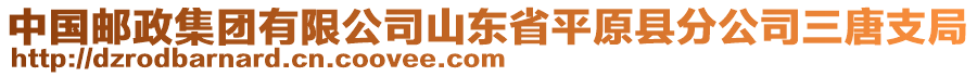 中國郵政集團(tuán)有限公司山東省平原縣分公司三唐支局