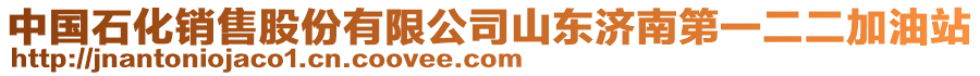 中國石化銷售股份有限公司山東濟南第一二二加油站