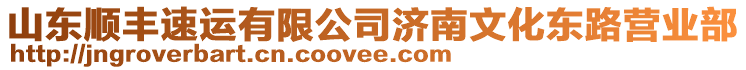 山東順豐速運有限公司濟南文化東路營業(yè)部