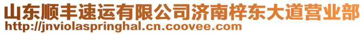 山東順豐速運有限公司濟南梓東大道營業(yè)部