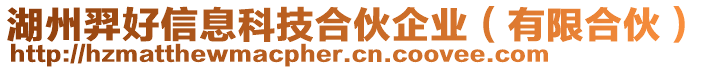 湖州羿好信息科技合伙企業(yè)（有限合伙）