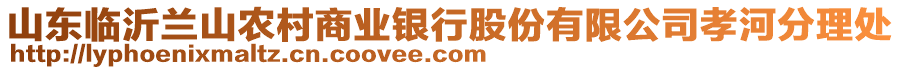 山東臨沂蘭山農(nóng)村商業(yè)銀行股份有限公司孝河分理處