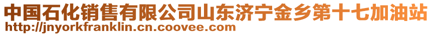中國石化銷售有限公司山東濟寧金鄉第十七加油站